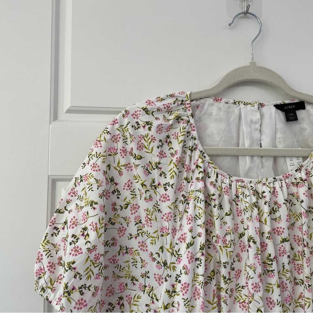NEW J. Crew Side-cutout cotton poplin dress meadow floral - Picture 8 of 8